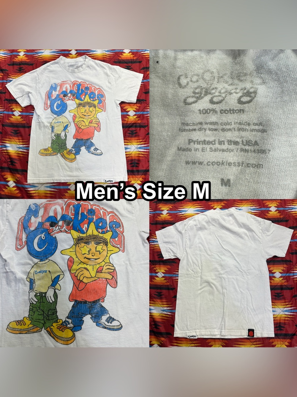 Cookies SF X Glo Gang Sun Character Men's Size Medium White T-Shirt Chief Keef